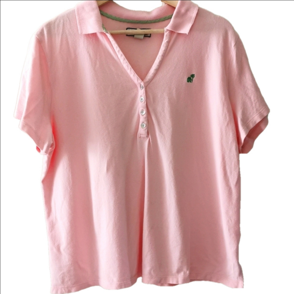 Caribbean Joe vintage pastel pink golf shirt. Size 1X. EUC